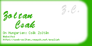 zoltan csak business card