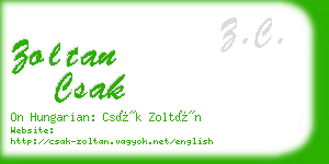 zoltan csak business card